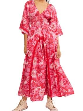 free people bali juliet embroidered mini dress Thats So Fetch | Astra Midi Dress | Blue Floral main image 1